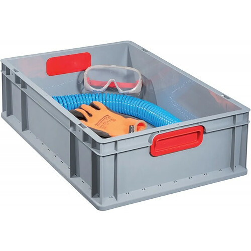 Allit Boîte EuroBox 432 - Gris/Rouge
