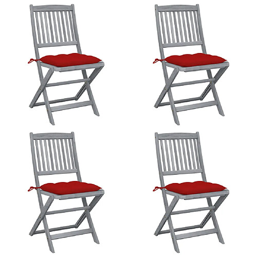 vidaXL Chaises pliables d'extérieur - Lot de 4