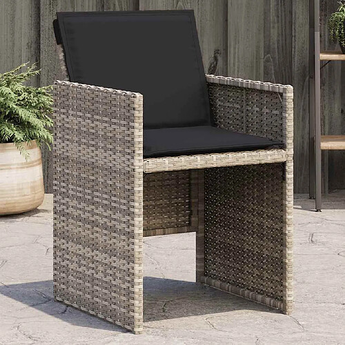 vidaXL Chaises de jardin pliables 4 pièces gris clair