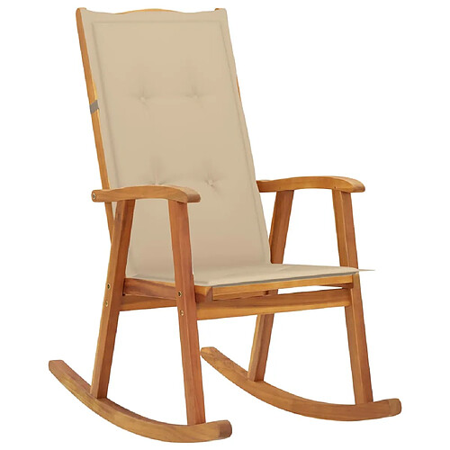 vidaXL Chaise à bascule - Acacia massif