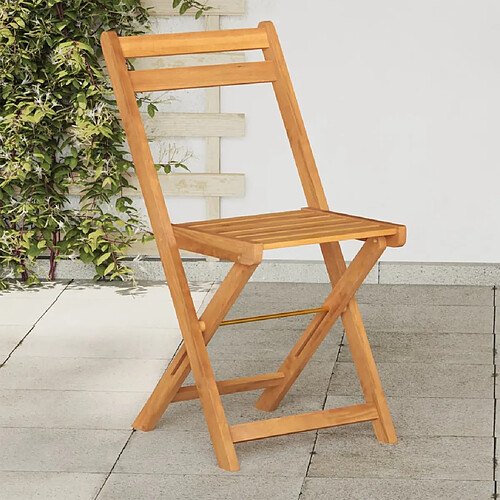 vidaXL Chaises de bistrot pliantes lot de 8 - Bois d'acacia solide