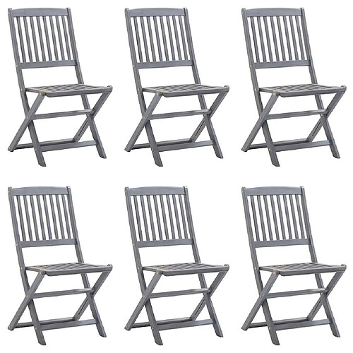 vidaXL Chaises pliables en acacia solide
