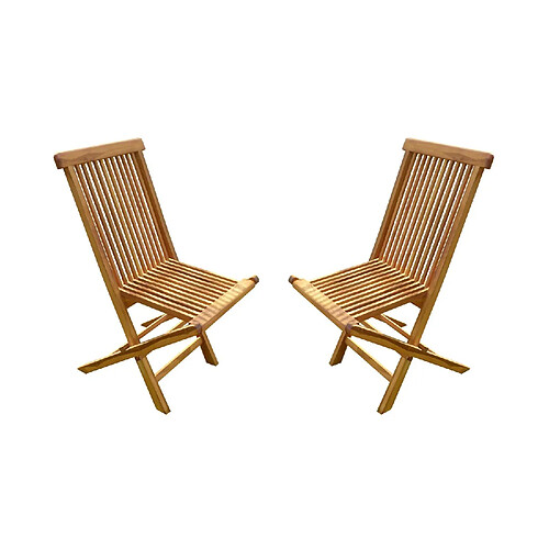 C&l jardin chaises de jardin pliables - Bois