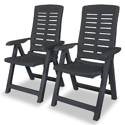 VidaXL Chaises inclinables de jardin - Plastique