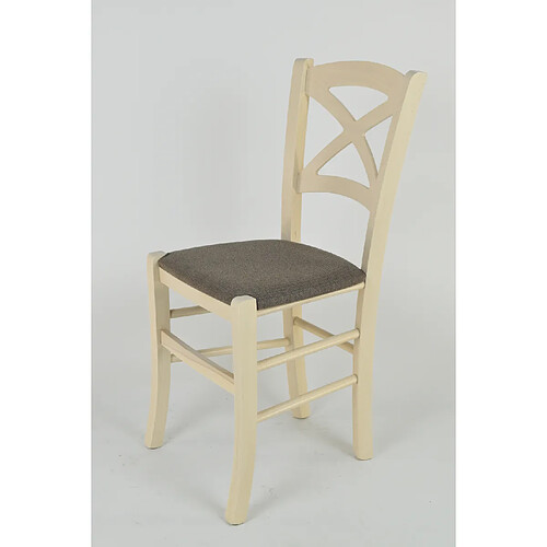 T M C S Tommychairs Chaises Cross bois tissu chevreuil