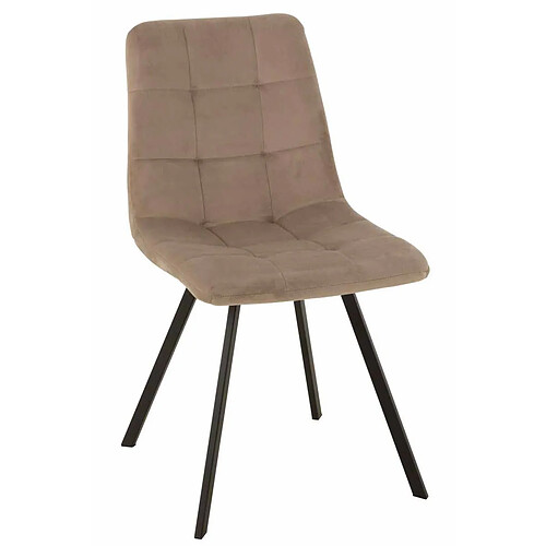 Mes Chaise repas en tissu beige MONTY