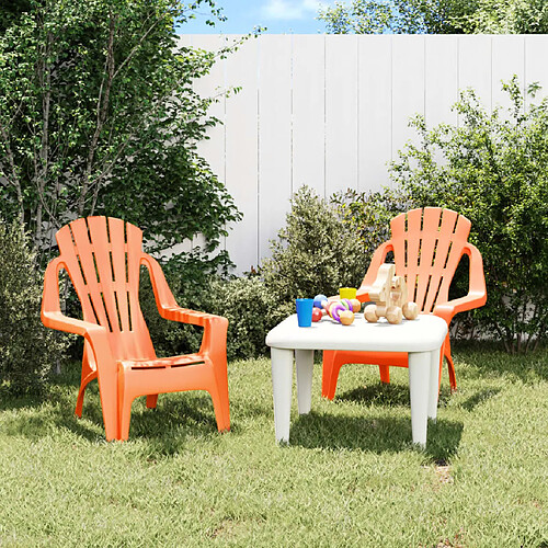 vidaXL Chaises de jardin pour enfants lot de 2 - Orange