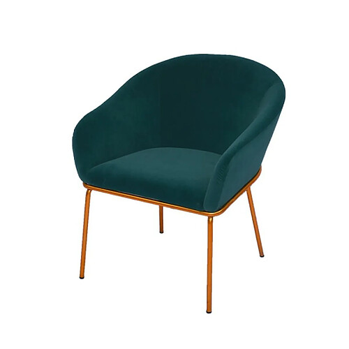 MEUBLER DESIGN Chaise MULEUR Velours Vert