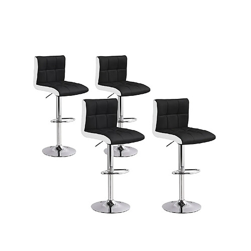 Lot de 4 tabourets de bar Magic - Noir