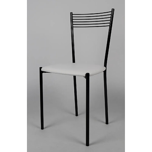 T M C S Tommychairs Set 4 chaises Elegance - Noir/Blanc