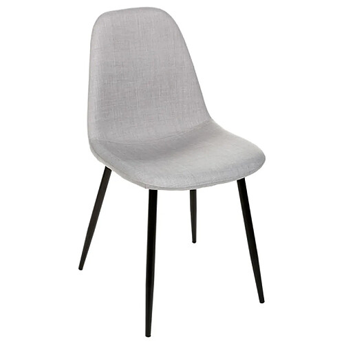 Atmosphera Chaise Nokas - Pied en métal - Gris