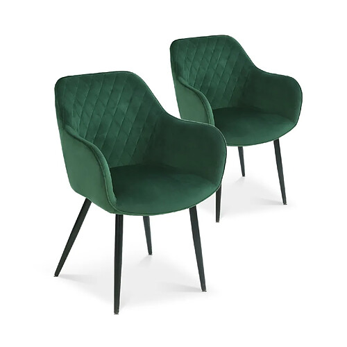 Chaise Victoria - Lot de 2 - Vert