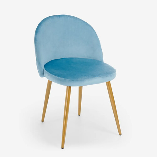 Ahd Amazing Home Design Chaise Bert en velours - Turquoise