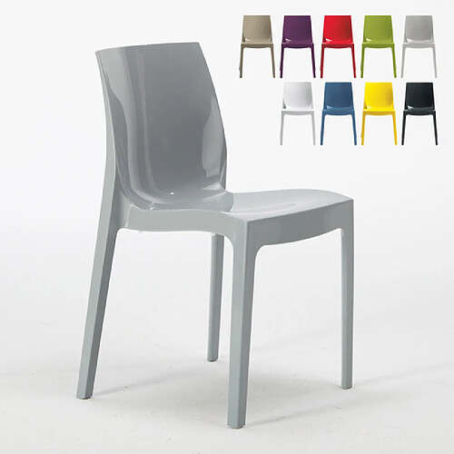 GRAND SOLEIL Lot de 18 Chaises Ice - Gris