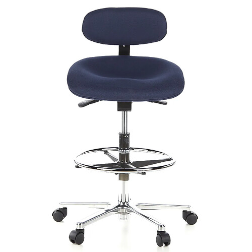Hjh office tabouret technique - Bleu