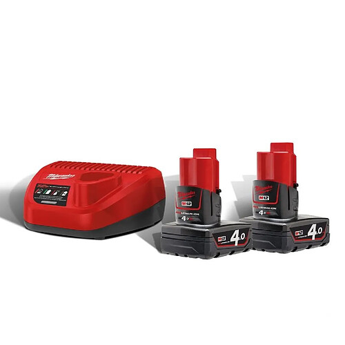 Milwaukee pack batteries et chargeur M12