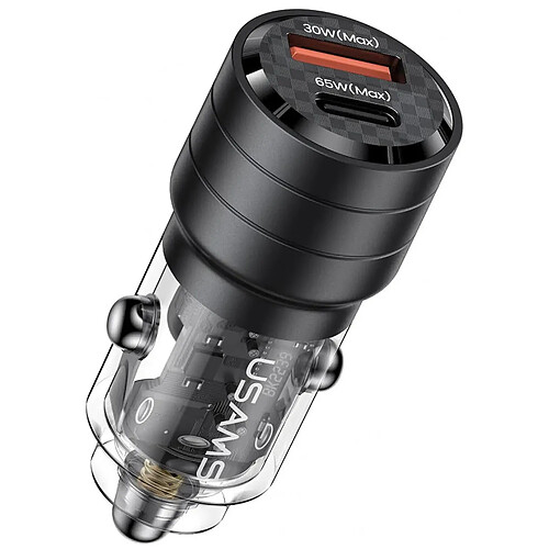 USAMS Chargeur Voiture 95W - Noir transparent