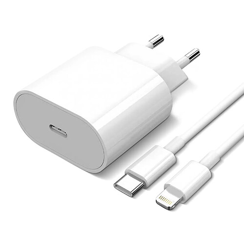 APPLE Chargeur USB-C 20W + Câble Lightning - Blanc