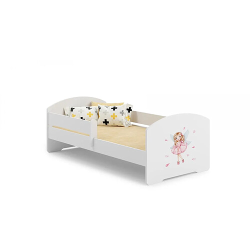 Kobi Lit enfant LUK BAR 140x70 Rose avec Matelas
