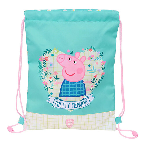 Peppa Pig Sac à dos serré par des ficelles Pretty flowers - Jaune Menthe