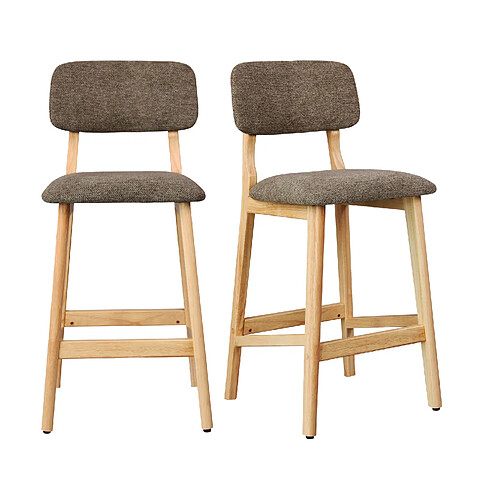 Moloo lot de 2 tabourets de bar - Taupe