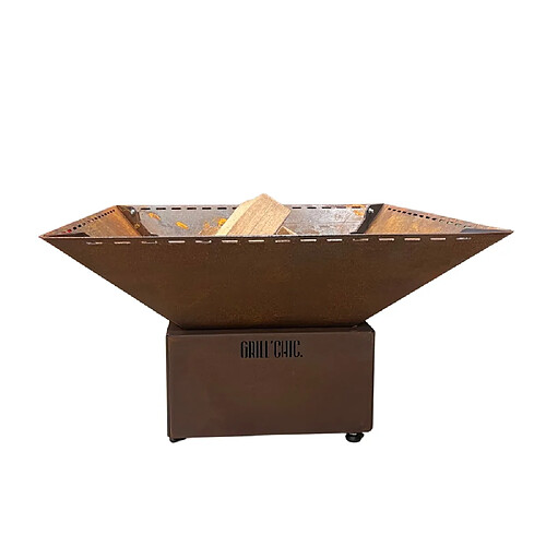GRILL CHIC CEVENOL POOL Simple Cuve Corten - Brasero carré