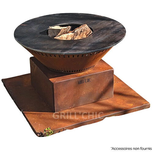 GRILL CHIC Festif Pool Double Cuve Corten - Imitation Corten