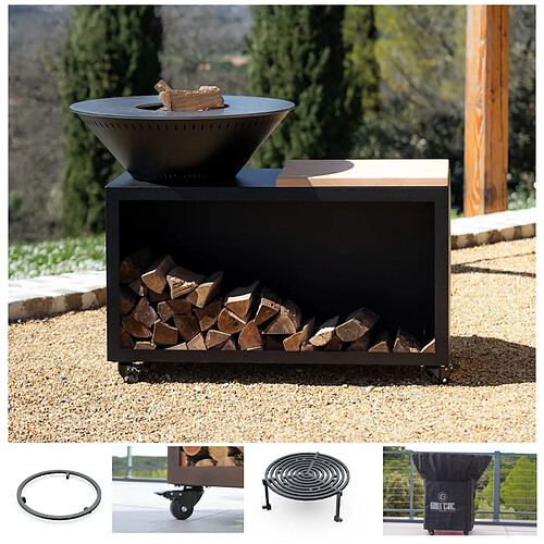 GRILL CHIC Set Brasero Printemps TRADITIONNEL - Noir