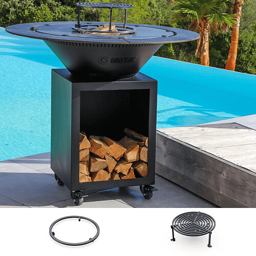 Grill Chic Pack Découverte - Brasero Classique Double Cuve Acier - Noir