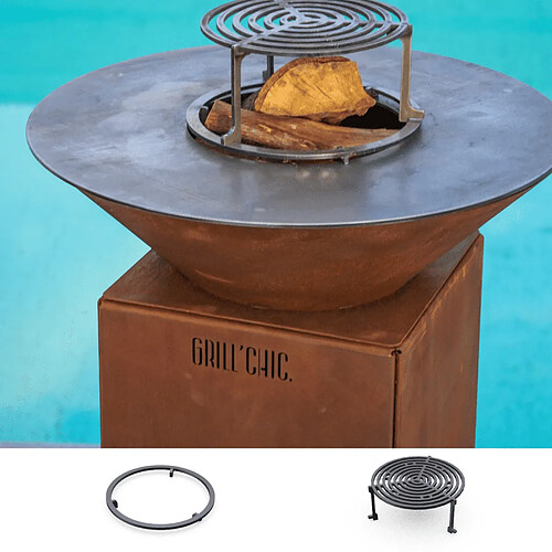 GRILL CHIC Découverte Auvergnat Simple Cuve Corten - Rond