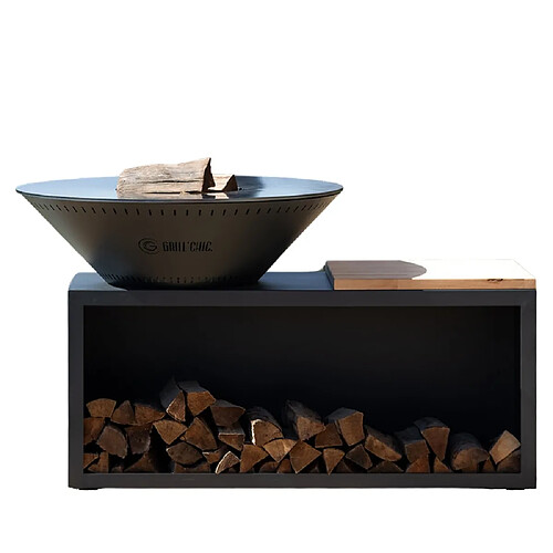 GRILL CHIC TRADITIONNEL Double Cuve Acier - Anthracite