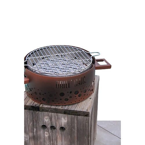 GRILL CHIC P'TIT GRILL Double Cuve Acier - Imitation Corten