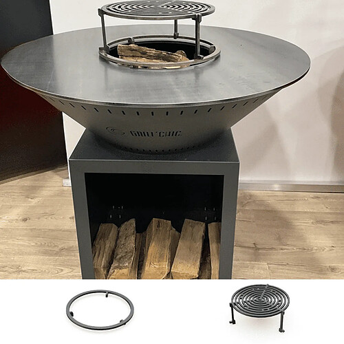 Grill Chic Pack Découverte - Brasero Classique Double Cuve Acier - Anthracite