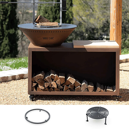 GRILL CHIC Set Brasero Découverte TRADITIONNEL - Imitation Corten