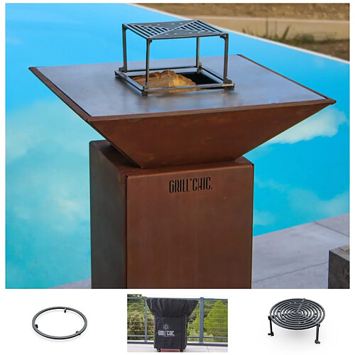 Grill Chic Set Brasero Printemps - Auvergnat Simple Cuve Corten