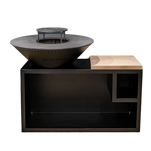 GRILL CHIC TRADITIONNEL Double Cuve Aluminium - Noir