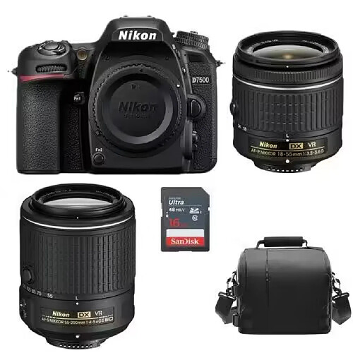Nikon D7500 KIT + AF-P 18-55mm F3.5-5.6G VR + 55-200mm F4-5.6G ED VR II