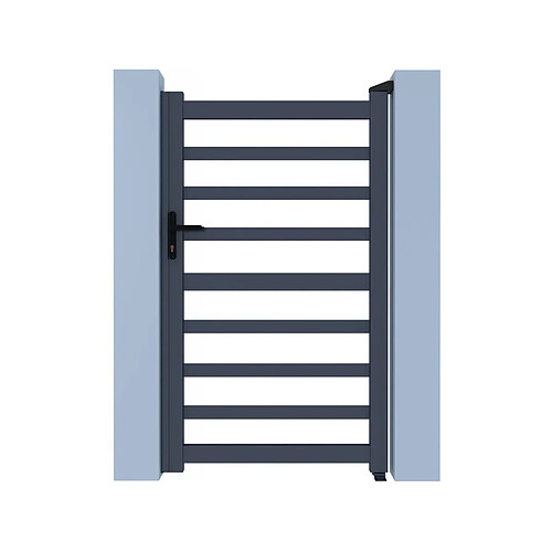 Habitat Et Jardin Portillon aluminium ajouré Marius - 100 x 140 cm - Gris