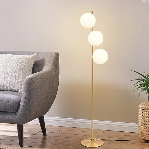 Nettlife lampadaire design rétro - Blanc