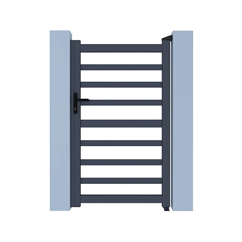Habitat Et Jardin Portillon aluminium ajouré Marius - 100 x 180 cm - Gris