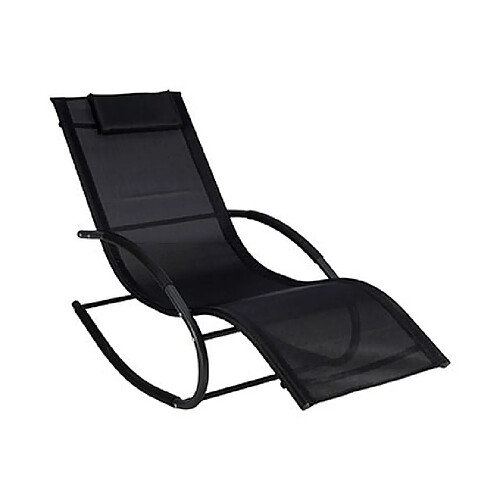 Mes Bain de soleil rocking jardin - Noir
