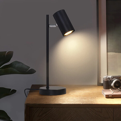 Nettlife Lampe de chevet métal - Noir