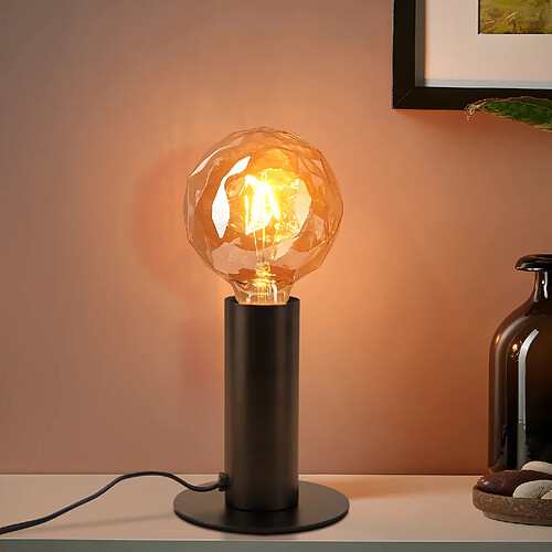 NETTLIFE lampe de chevet lampe de table vintage E27 noir MAX.40W rétro industriel