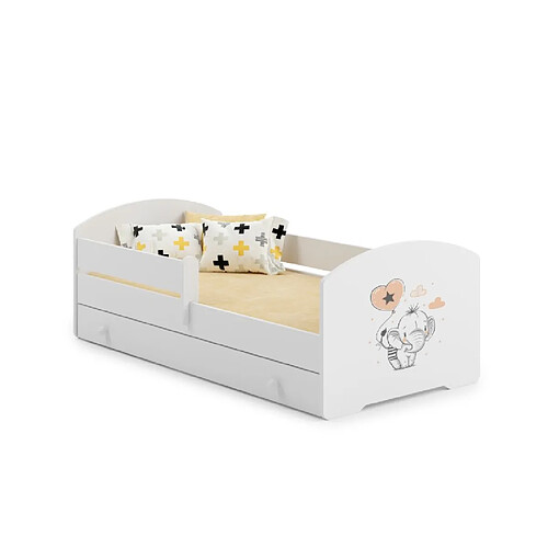 1001jouets Lit enfant + gigogne 140x70 Elephant