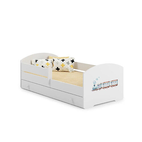 1001jouets Lit enfant TRAIN 140x70