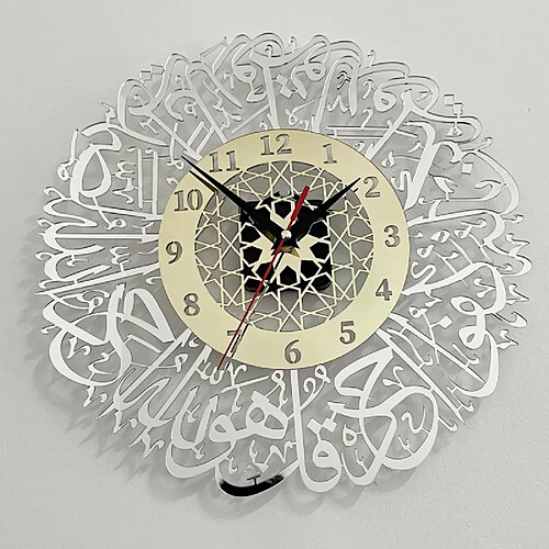 Horloge murale style miroir - Argent