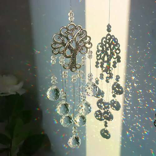 Prisme en cristal, carillon à vent suspendu