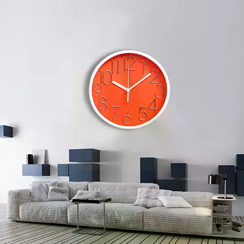 Horloge murale vintage - Orange
