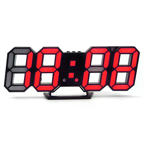 Réveil numérique LED bicolore - Affichage mural température