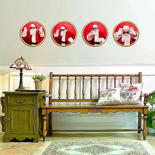 Autocollant Mural Noël en PVC - 4 Pièces
